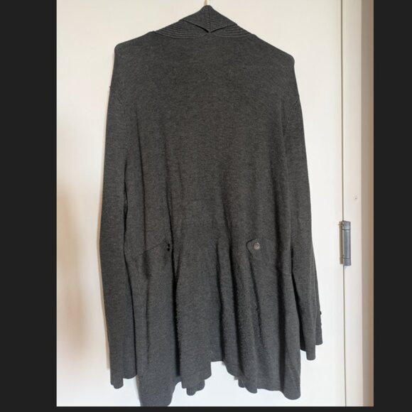 Charcoal Grey Women's Fine Knit Cardigan - Picture 2 of 9